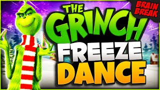 The Grinch Freeze Dance Yoga  Christmas Brain Break  Winter Just Dance  GoNoodle Inspired [upl. by Anauqcaj]