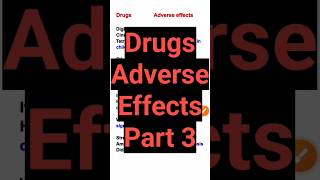 Drugs and adverse effects pharmacology  pharmacology adverseeffect [upl. by Tedda481]