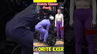 Anatoly Cleaner girl Prank🤣 fyp frank anatolyprank funny motivation prank gymexercises [upl. by Emelia]