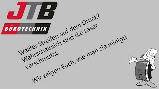 Konica Minolta Bizhub C3110 weiße Streifen auf dem Druck Laser reinigen hilft meist schon [upl. by Esirahc]