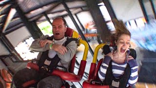 INSANE Spinning Roller Coaster Tornado at Bakken Denmark Would YOU Ride This [upl. by Albric]