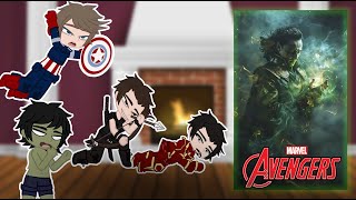 Avengers react to Loki  Gacha React [upl. by Stroud453]