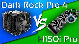 be quiet Dark Rock Pro 4 vs Corsair H150i Pro  COMPARISON [upl. by Asiel]