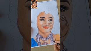 Paridhi Sharma Oil Pastal Color Drawing jodhaakbar shorts trendingshorts pencilcolor oilpastel [upl. by Kurth]