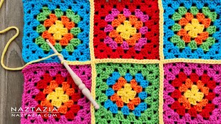 How to Connect Granny Squares with Flat Slip Stitch Crochet Method [upl. by Aldred]