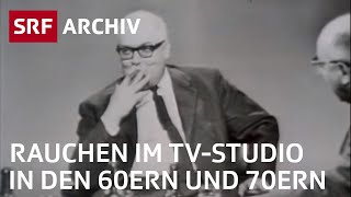 Rauchen als Selbstverständlichkeit im TV  Fernsehen früher  SRF Archiv [upl. by Enieledam]