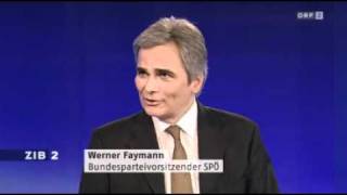 Werner Faymann live bei Armin Wolf [upl. by Kamp]