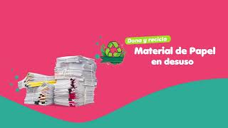 Dona y recicla material Papel [upl. by Ozner]