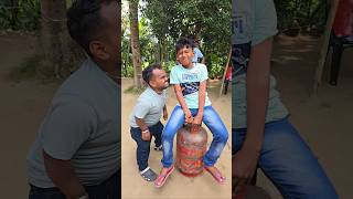 Padne ke gas cylinder bharane ki competition new version💥😜🤣😱😎shorts shortvideo comedy funny [upl. by Oliy]