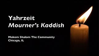 Community Yahrzeit Mourners Kaddish [upl. by Ahsinit784]