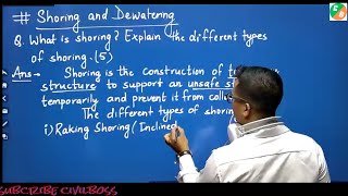 Shoring and Dewatering types of shoring method of shoring civilbosst5n [upl. by Kabob]