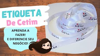 COMO FAZER ETIQUETA DE CETIM FÁCIL  Com Papel transfer para artesanato [upl. by Alegna819]