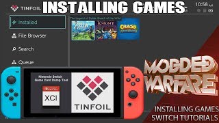 Switch Tutorials 2 Installing Games XCI NSP Game Card Backups [upl. by Malloy]