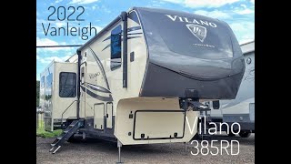 RARE 2022 Vanleigh Vilano 385RD 5 Slide Raised Rear Living Room [upl. by Mayeda]