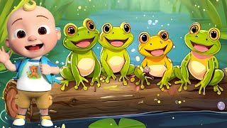 Five Little Speckled Frogs 🐸  Nursery Rhymes amp Kids Songs [upl. by Yrahk]