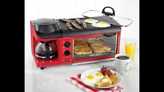 Nostalgia BSET300RETRORED Retro Series 3 in 1 Family Size Breakfast Station [upl. by Eseela626]