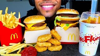 ASMR McDonalds Chicken Nuggets Big Mac Stroopwafel McFLURRY Quarter Pounder Mukbang Jerry Eating [upl. by Norford458]