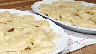 Pyszniutkie pierogi ruskie  Jak zrobić mega dobry farsz i ugotować pierogi [upl. by Brenan426]