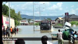 Flood in Nigeria Lokoja  living in a town underwater [upl. by Thedrick]