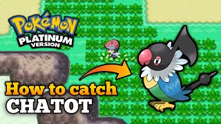 How To Catch Chatot In Pokemon Platinum  Chatot Location [upl. by Ahsets]