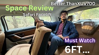 3rd Row Space Review  New Tata Safari  Best Facelift Till Now  Better Than Xuv700 [upl. by Ttirrej253]