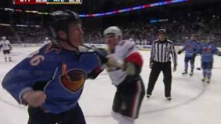 Chris Neil vs Eric Boulton Jan 12 2010 [upl. by Nassah]