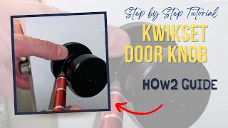 DIY Kwikset Interior Door Knob installation Tutorial  Door Edge Not Chiseled  Non Routered Door [upl. by Arahahs781]