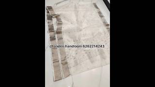 White chanderi saree collection handloom silk 6262214243 fashion clothing silk short organza [upl. by Japeth]