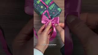 Geschenkschleife diy diygeschenk geschenkverpackung diyinspiration weihnachtsgeschenk fyp [upl. by Mar]