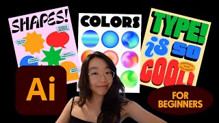 how to use adobe illustrator  a beginnerfriendly graphic design tutorial  design posters with me [upl. by Celestine238]