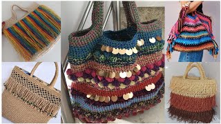 Chic smart Crochet Tote Bag  Shoulder Bags Super Neat  Crochet Bags  Boho Chic handle tote Bag [upl. by Neirbo]