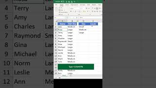 How to quickly count multiple things at once in Excel with COUNTIFS workhacks excel exceltips [upl. by Odrareg]