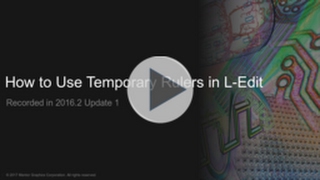 How to Use Temporary Rulers in LEdit [upl. by Ermin]