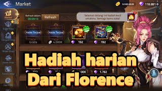 Hadiah harian dari florence awaken 2  hero tinted mirage  Mobile Legends Adventure [upl. by Gristede744]