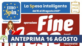 VOLANTINO EUROSPIN dal 16 al 29 Agosto 2021 [upl. by Nonregla]