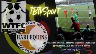 HIGHLIGHTS Wimborne Town v Bemerton Heath Harlequins Southern League Div 1 South nonleague [upl. by Ahsinan]