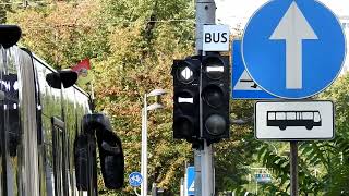 Semafory dla autobusów i tramwajów komunikacji miejskiej we Wrocławiu MPK Wrocław sygnalizacja [upl. by Haleemak]