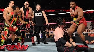 Demon Kane vs Seth Rollins  Lumberjack Match Raw October 12 2015 [upl. by Rika]