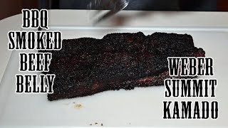 BBQ Smoked Beef Belly Weber Summit Kamado [upl. by Presley624]