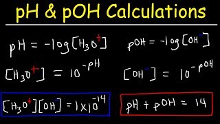 pH pOH H3O OH Kw Ka Kb pKa and pKb Basic Calculations Acids and Bases Chemistry Problems [upl. by Brosine]