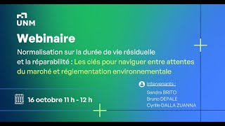 Normalisation sur la durée de vie résiduelle et la réparabilité [upl. by Odlanyar]