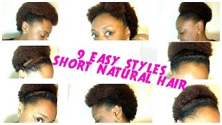 9 BACK TO SCHOOL hairstyles for SHORT NATURAL HAIR  QUICK and EASY The Curly Closet [upl. by Ennagem]