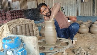 Throwing a Round Porcelain Vase with Thin Neckpottary meking India [upl. by Eva]