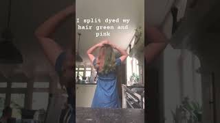 Split dye hairdyeathome [upl. by Ayal]