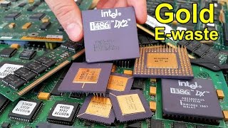 💰 How to Recover Gold from ewaste Recycling gold electronic scraps computer chips and circuits [upl. by Yajiv52]