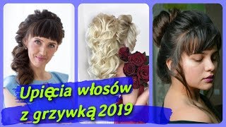 Top 20 💓 najlepszych upięcia włosów z grzywką 2019 [upl. by Huei]