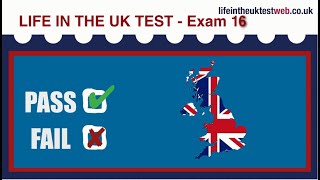 🇬🇧 Life in the UK Test Practice 2021 🇬🇧 Exam 16 of 16 [upl. by Aralk]