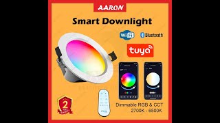 Smart LED Downlight 6inch 4inch 12W 18W Handphone Control RGB [upl. by Daigle]