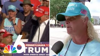 Woman sitting behind Trump during rally recounts assassination attempt [upl. by Aietal180]