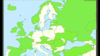 Topografie  De landen van Europa Oefening voor aardrijkskunde Topo van Europa [upl. by Akilat]